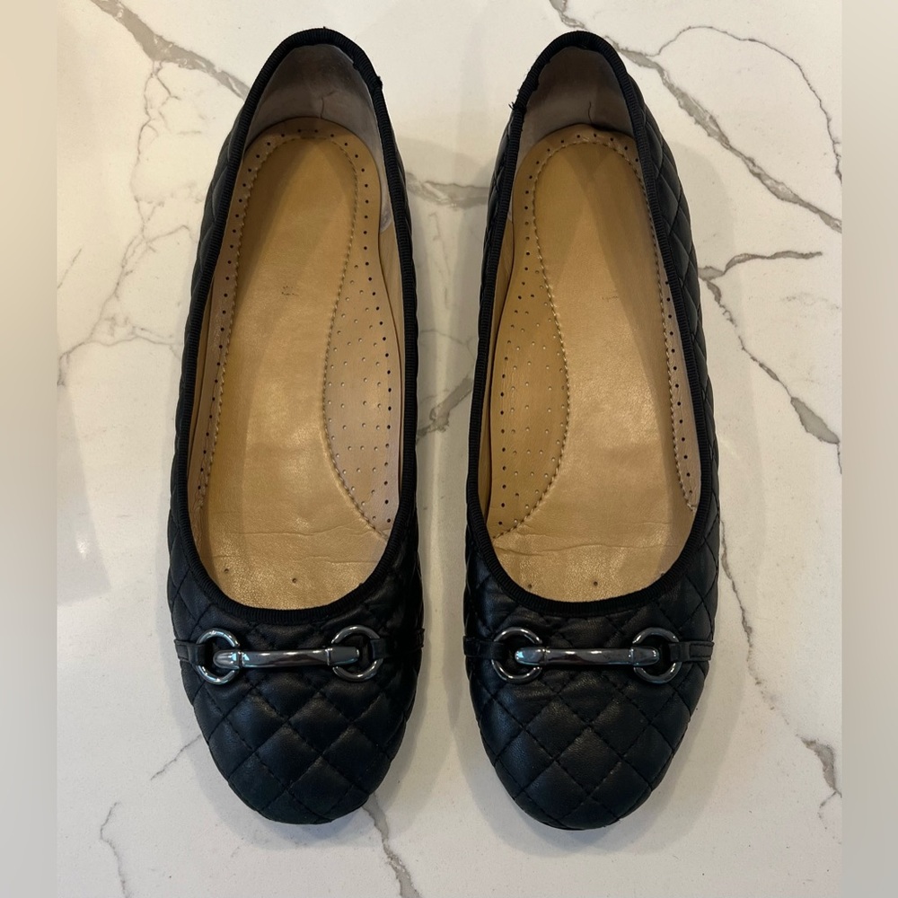 Neiman Marcus Black Suede Flats (10)